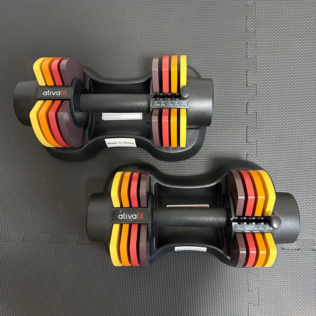可変式ダンベル ativafit 2.5〜12.5kg 2セット