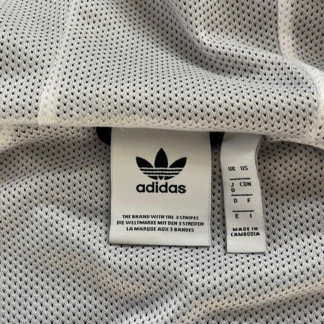 アディダス ビッグトレフォイル ナイロンジャージ 白黒 XL