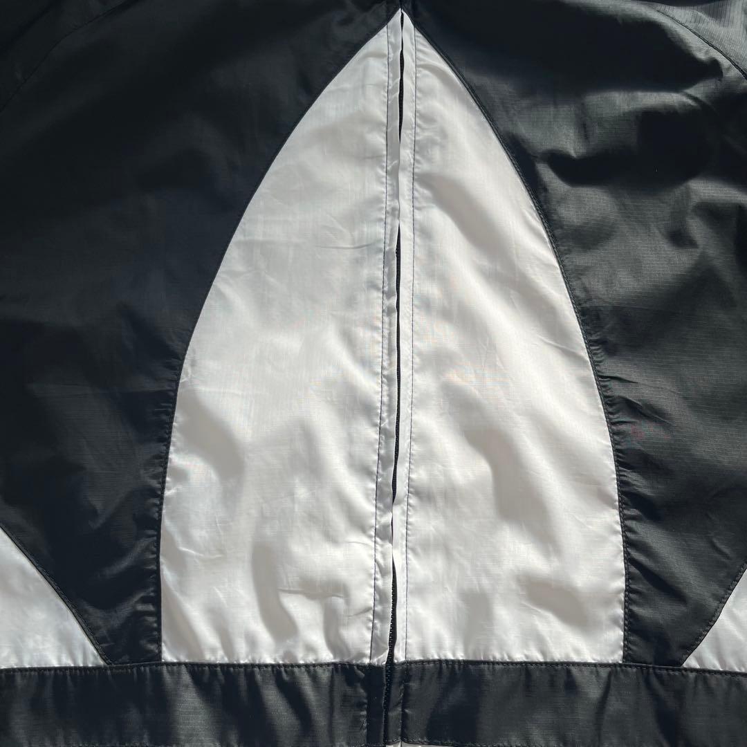 アディダス ビッグトレフォイル ナイロンジャージ 白黒 XL