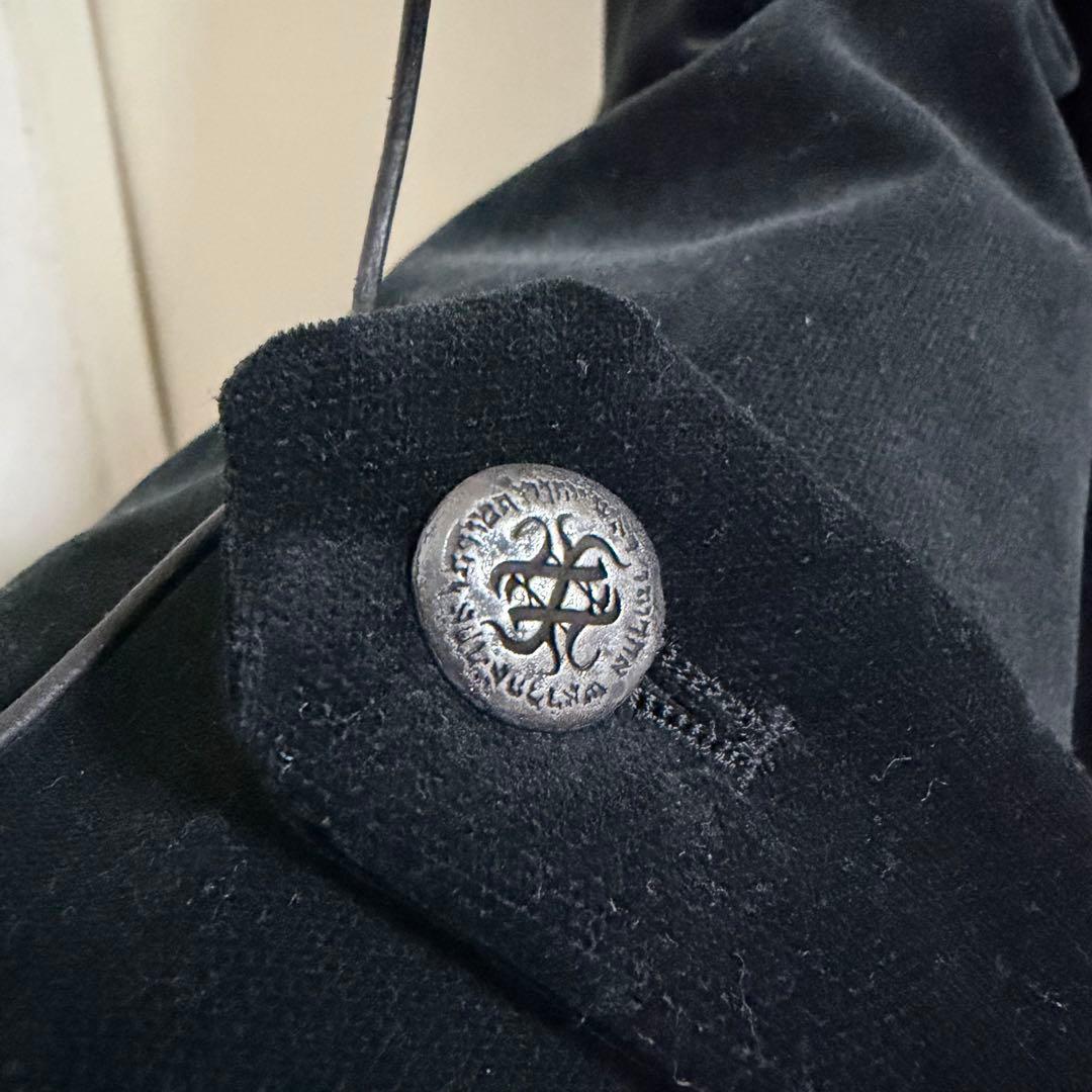 alice auaa 黒 フード付き 別珍 ロング ダッフルコート