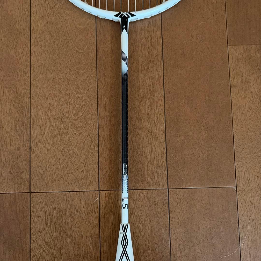 バドミントンラケット 2本セット L5 ホワイト/ブラック