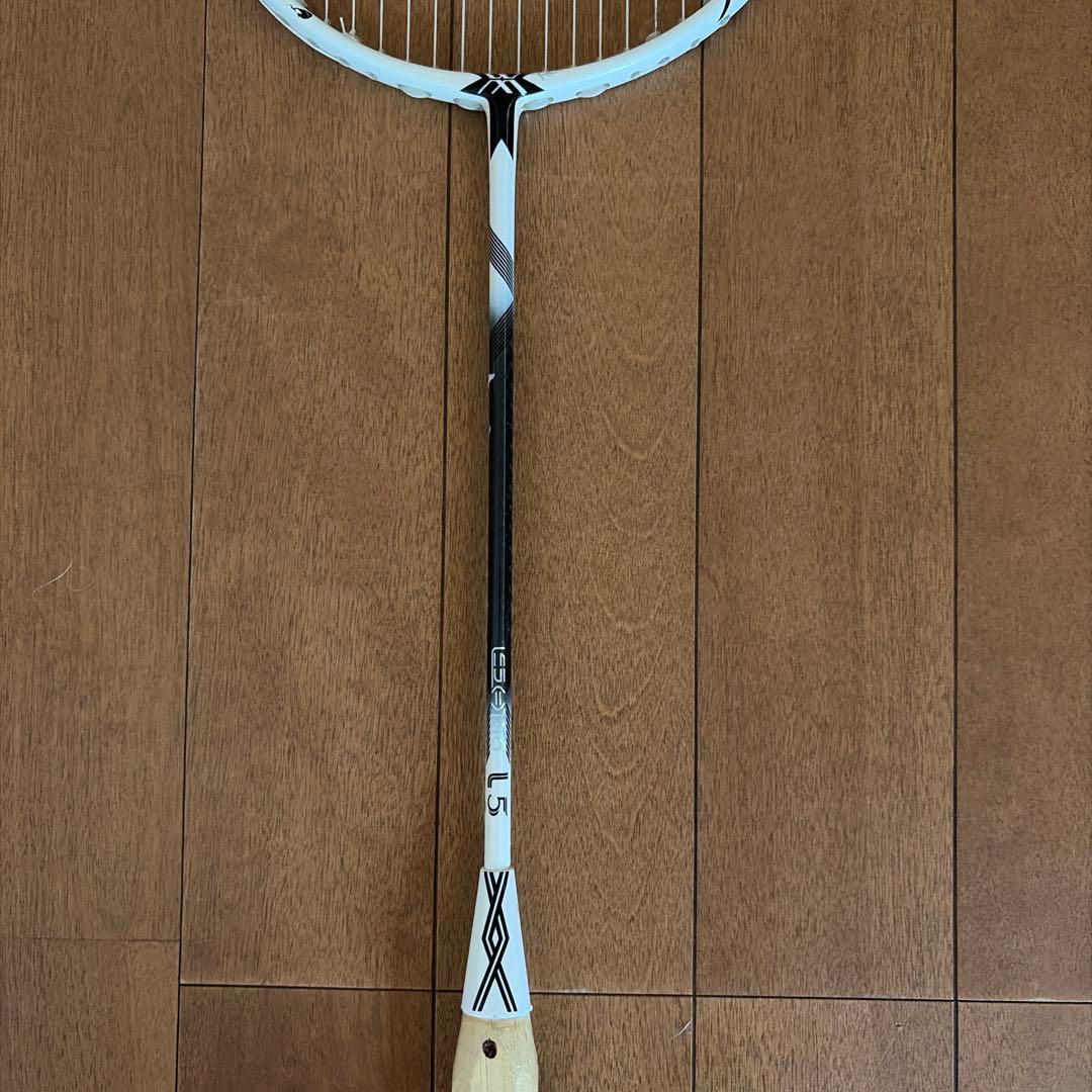 バドミントンラケット 2本セット L5 ホワイト/ブラック