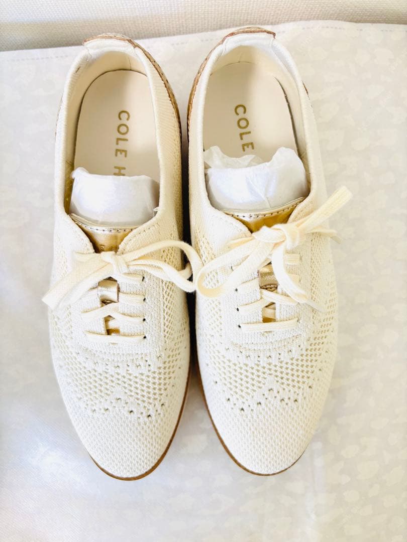 COLE HAAN プラットフォーム ・アイボリー☆極美品
