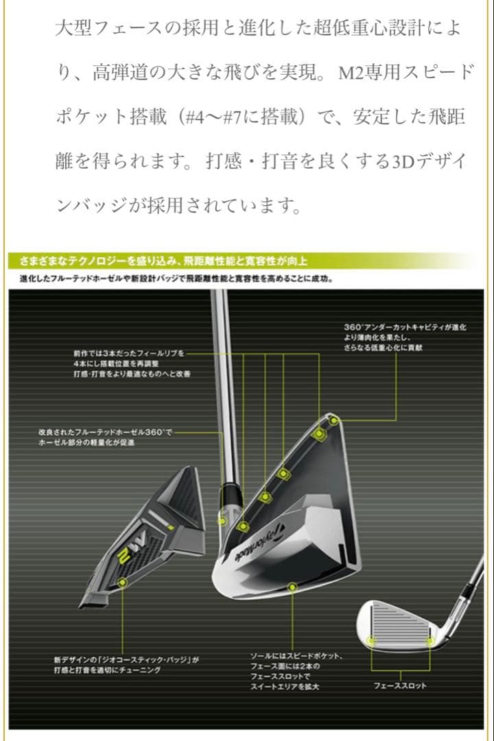 テーラーメイド M2 アイアンセット 右利き Sシャフト 7本セット
