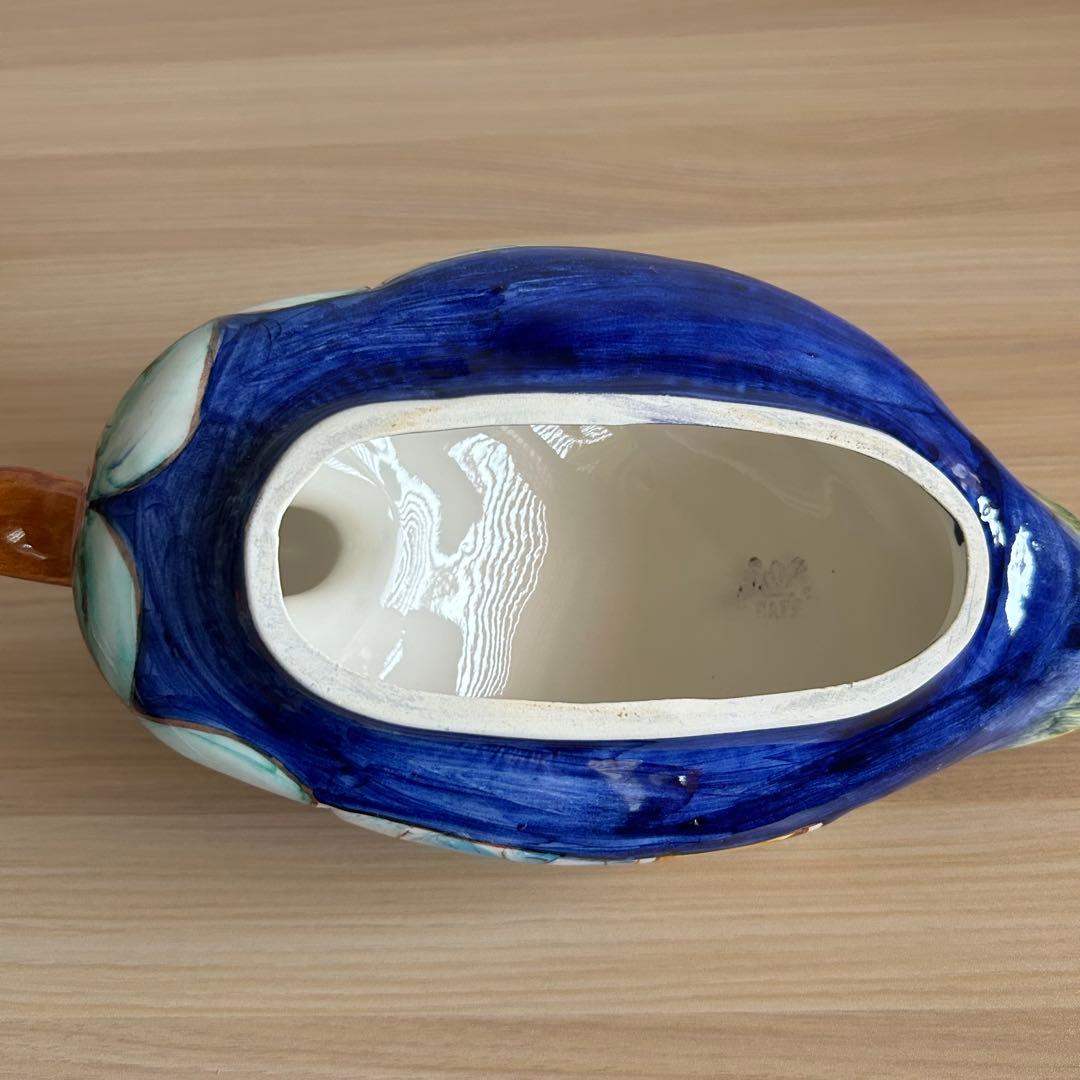 アンティーク　Gubbio グッビオ　イタリア製陶器　カモ　セット　置物