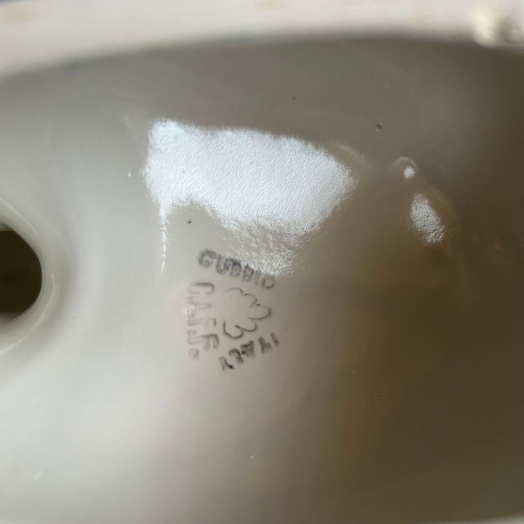 アンティーク　Gubbio グッビオ　イタリア製陶器　カモ　セット　置物