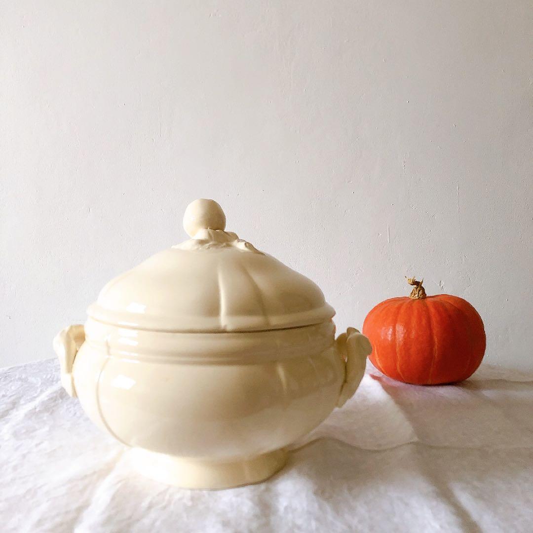 ディゴワンサルグミンヌ 花リムスーピエール フランスアンティーク食器　ブロカント