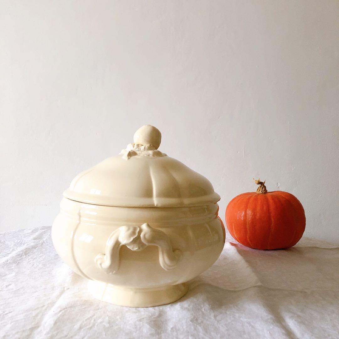 ディゴワンサルグミンヌ 花リムスーピエール フランスアンティーク食器　ブロカント