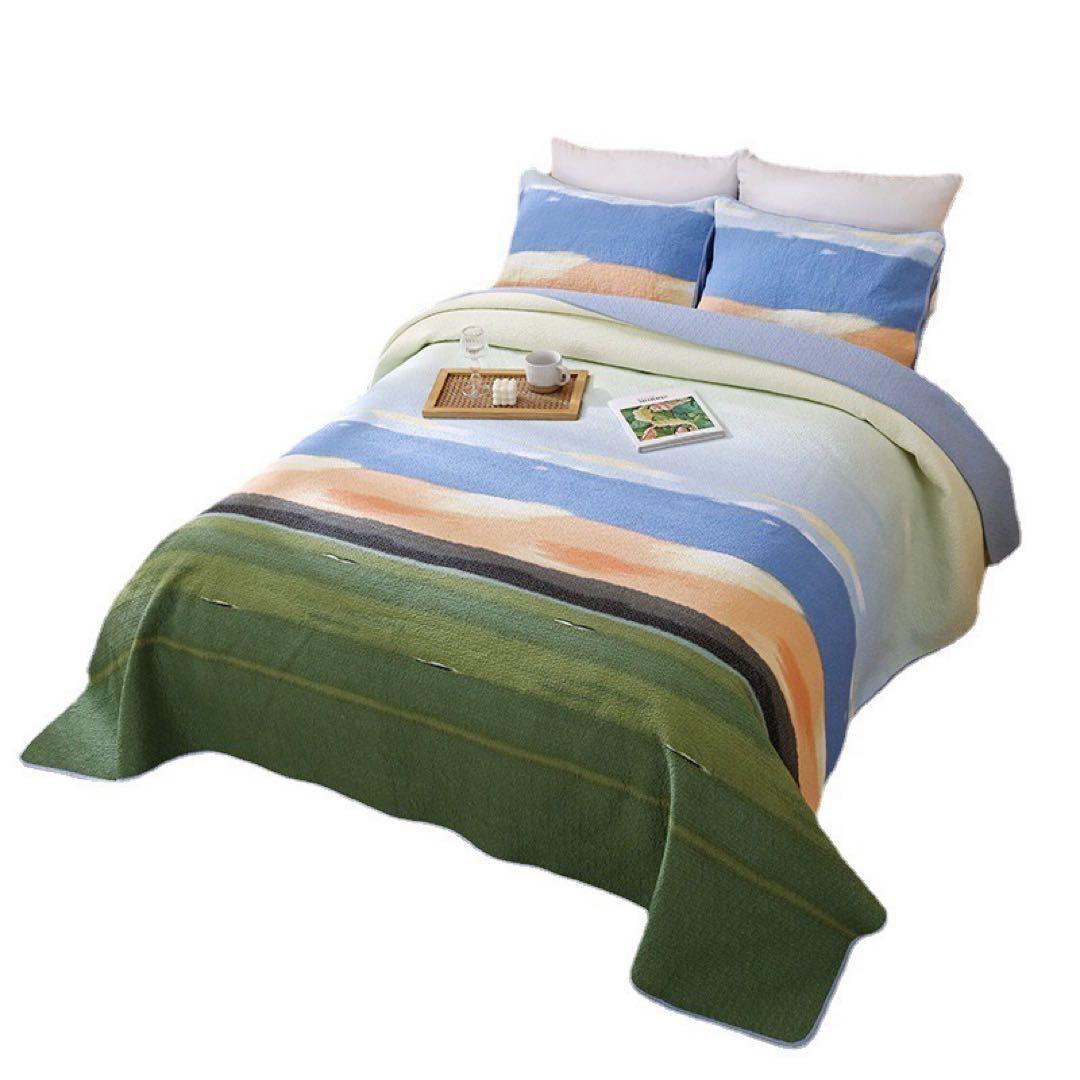 キルトベッドカバー3点セット綿マルチカバー キルティング 281