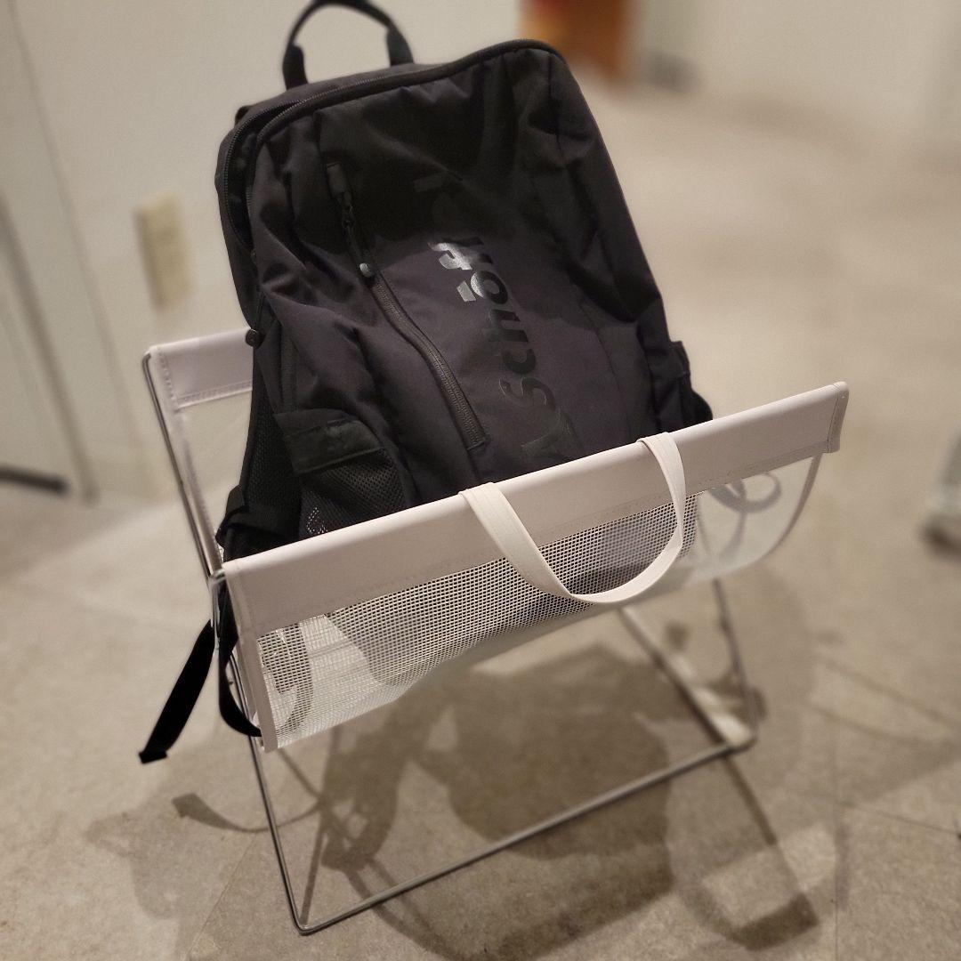 サキ 手荷物入れ セルフワゴン メッシュ×レザー調 ホワイト R-358 3点