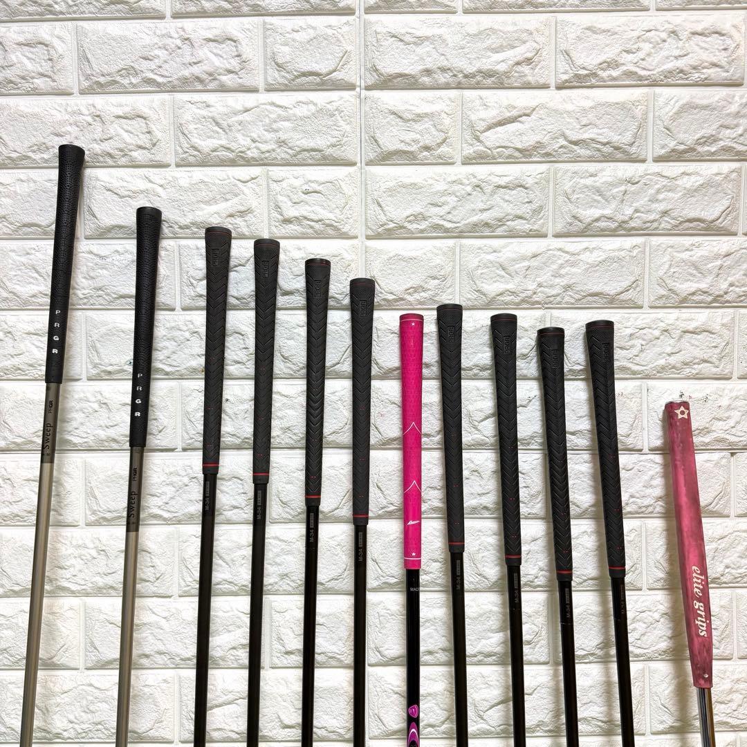 ゴルフセット　初心者応援　PRGR レディース　右打ち　ラウンド仕様　すぐ使える