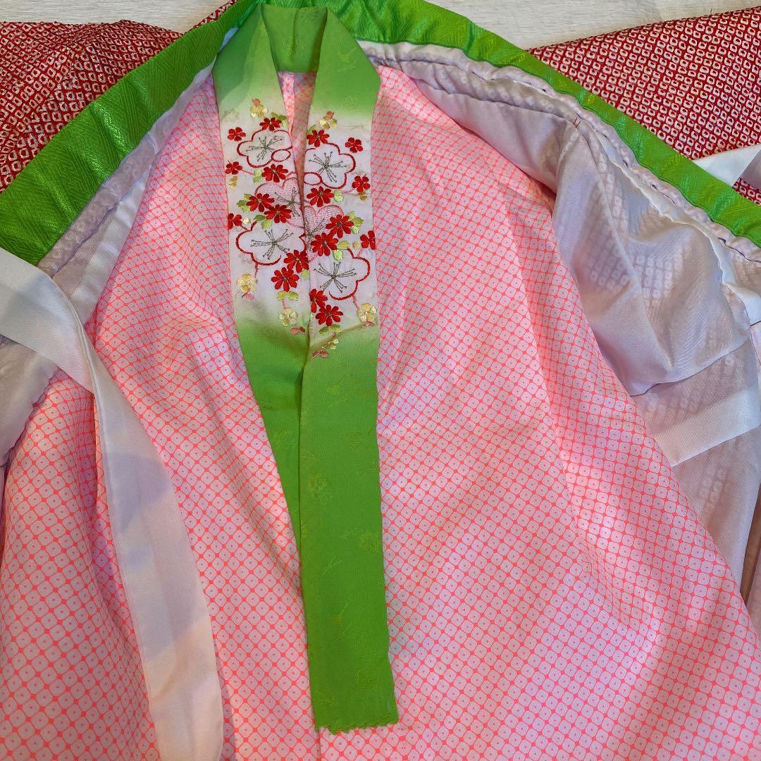 七五三 3歳　お祝い着　正絹　総絞り