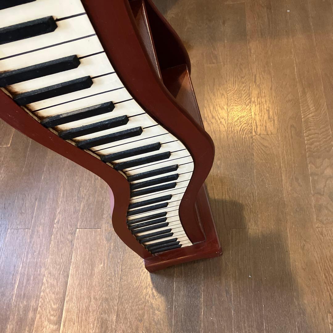 ピアノ鍵盤（両面）デザイン6段棚最大90枚 CD 収納 アンティーク調 店舗什器