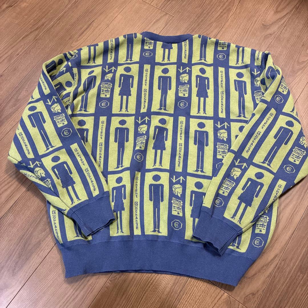 C.E CAVEMPT 総柄　ニット　グリーン　シーイー