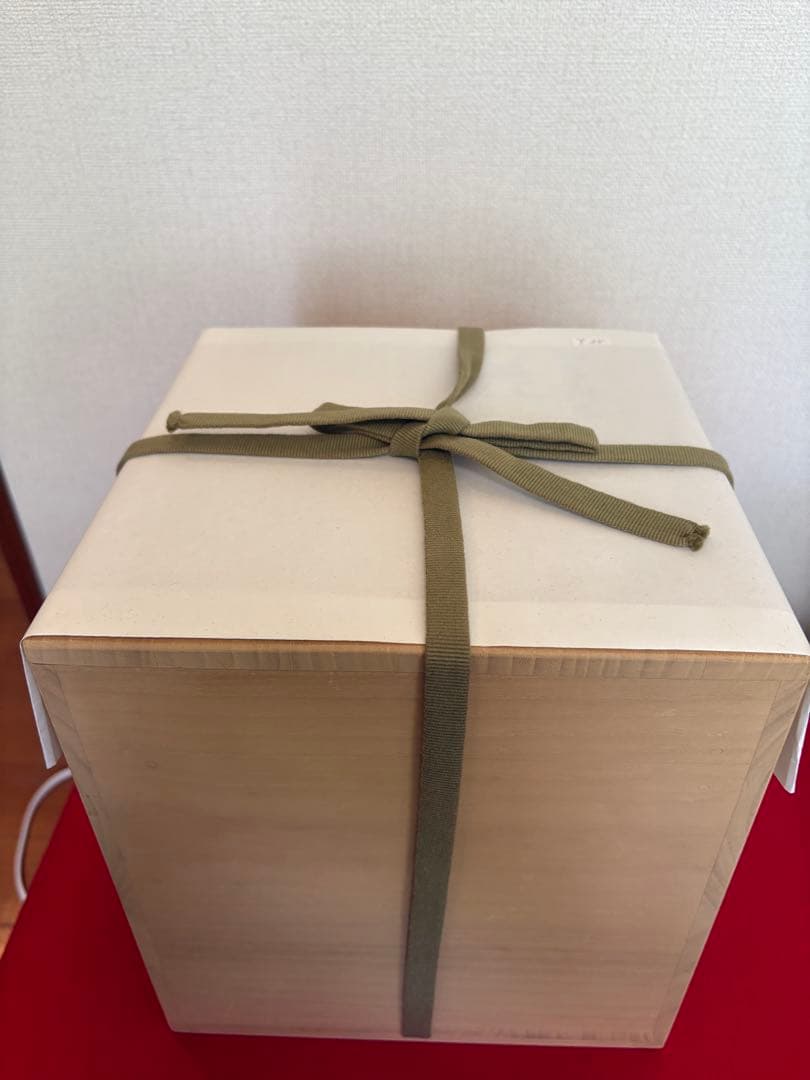 人間国宝 吉田美統『釉裏金彩 泰山木文 花瓶』Y35 共箱 共布 陶歴 立札付