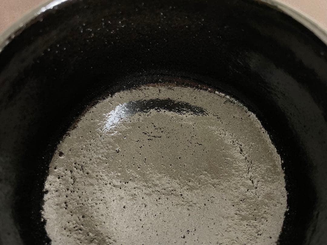 十代大樋長左衛門　黒茶盌　共箱　共布　栞　茶碗　大樋焼　楽茶碗　茶道具