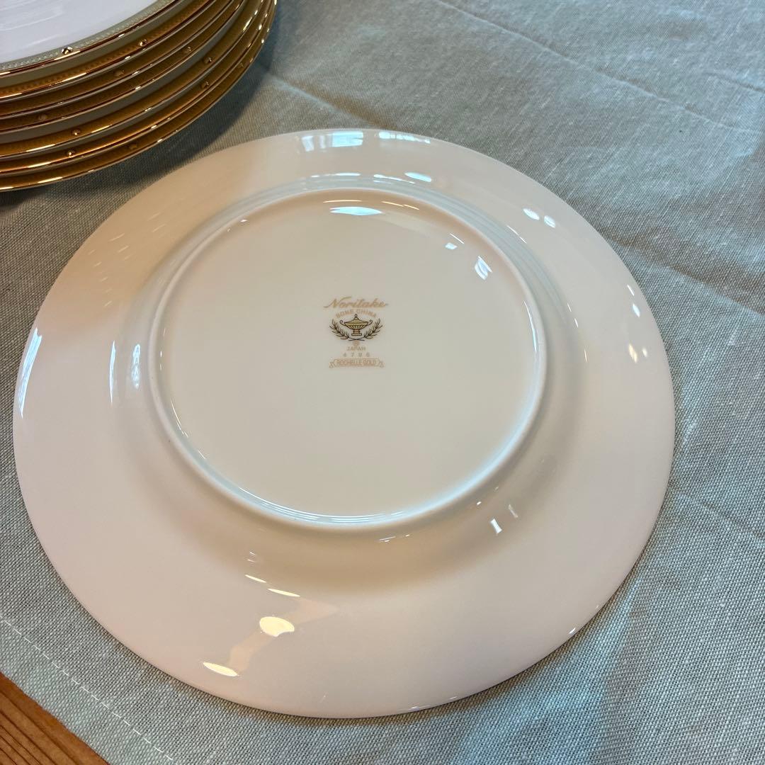 ノリタケ食器 ロシェルゴールド21cmプレート 6枚
