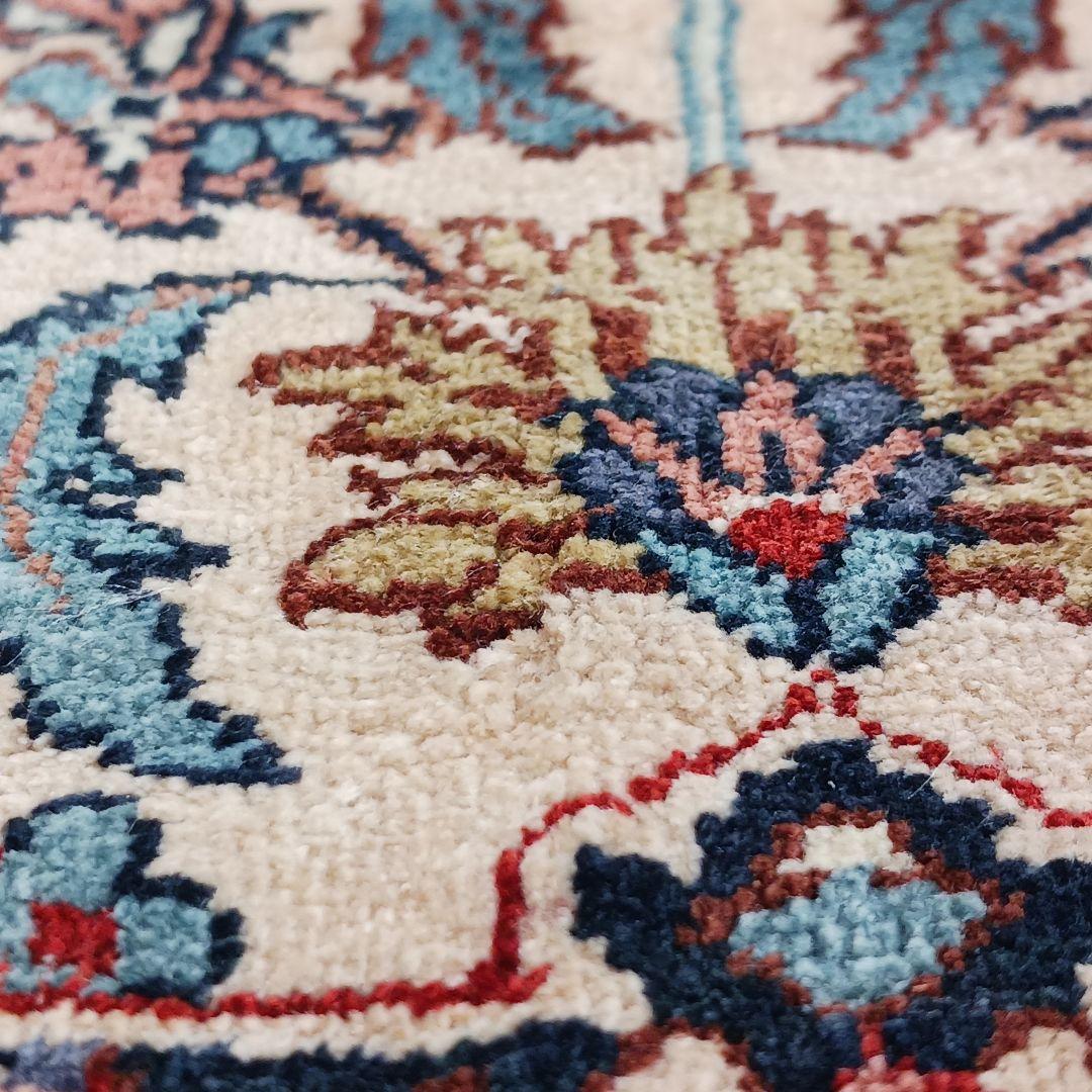 Y2655 高級シルク絨毯 手織り72万ノット シルク100% 153×93㎝