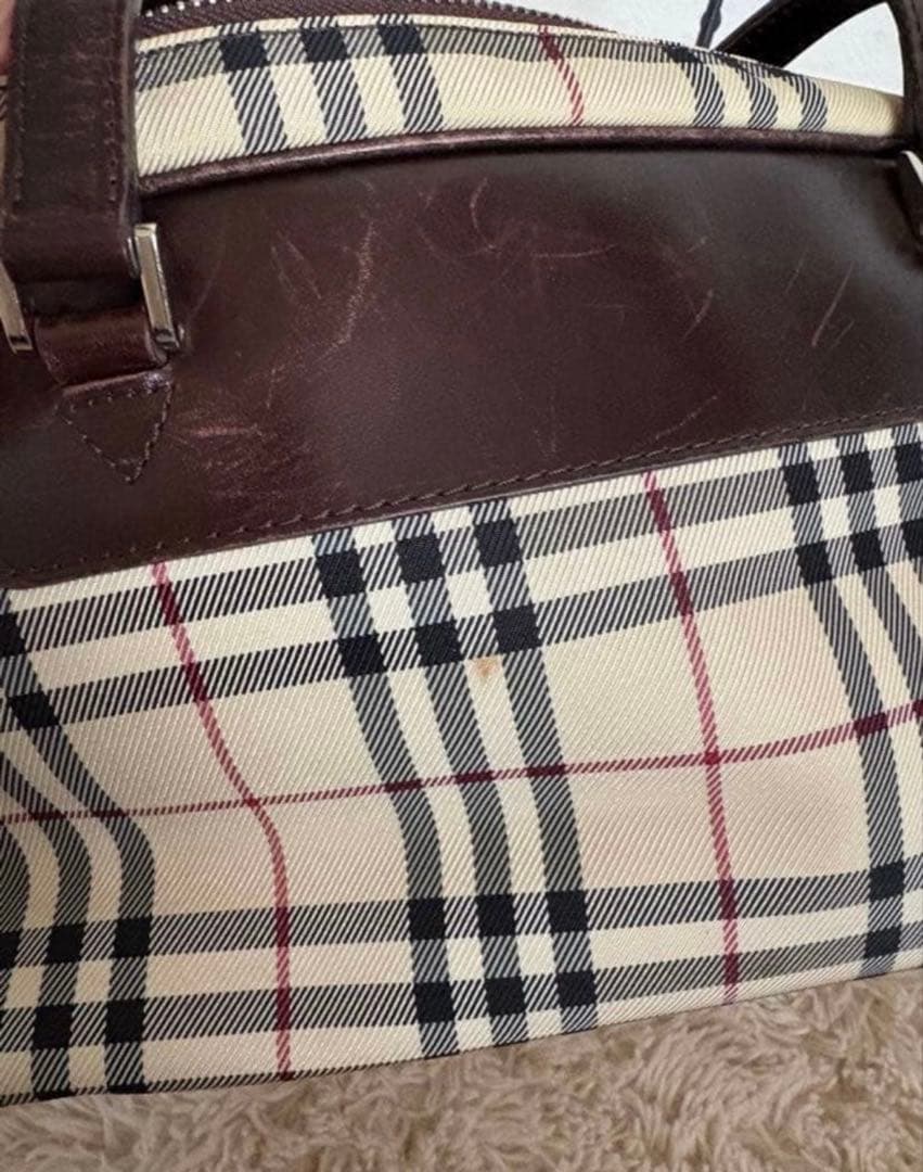 らら様BURBERRY バーバリー　ミニボストンバッグ ノバチェック