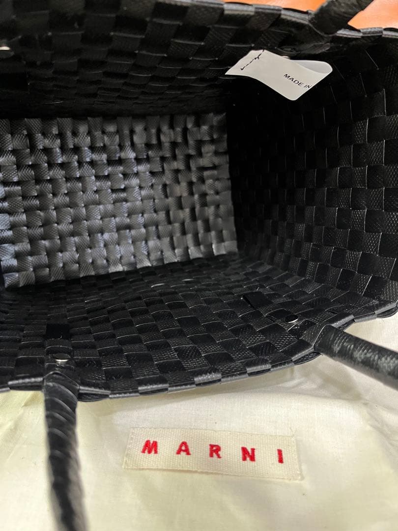 MARNI♡未使用幾何学模様 かごバッグ 保存袋付き