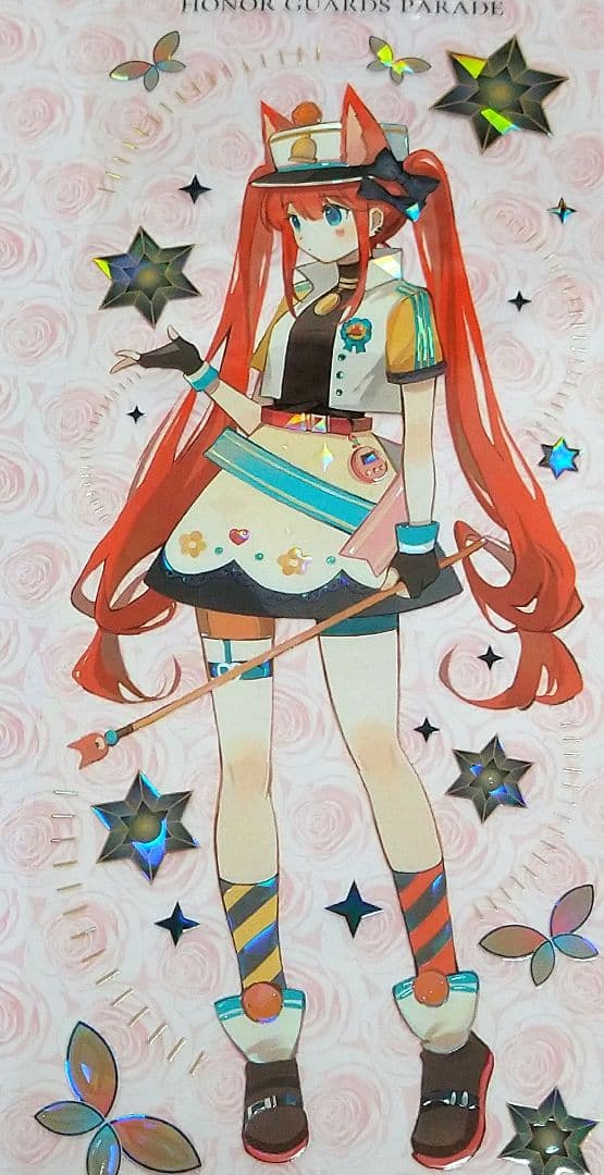 J604＃月光仪仗队(贝壳光)Menu切り売り海外人物マステ女の子