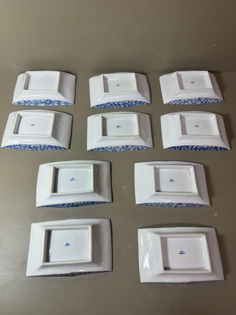 2888 深川製磁　涼彩紅葉　中皿　15cm 10客