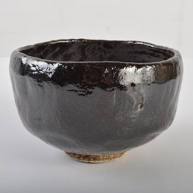 茶道具　楽吉左衛門　黒楽茶碗　共箱　D　R7098