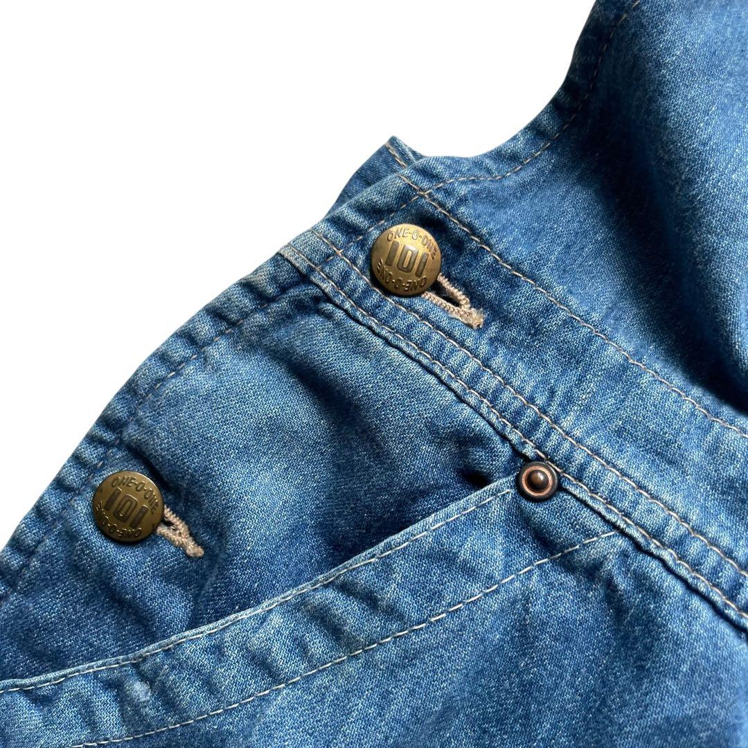 ONE-0-ONE ローバック デニム オーバーオール size 34