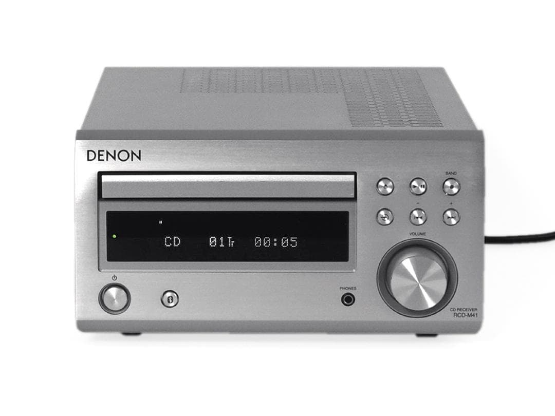美品 DENON RCD-M41 CDレシーバー シルバー 2018年製 動作品