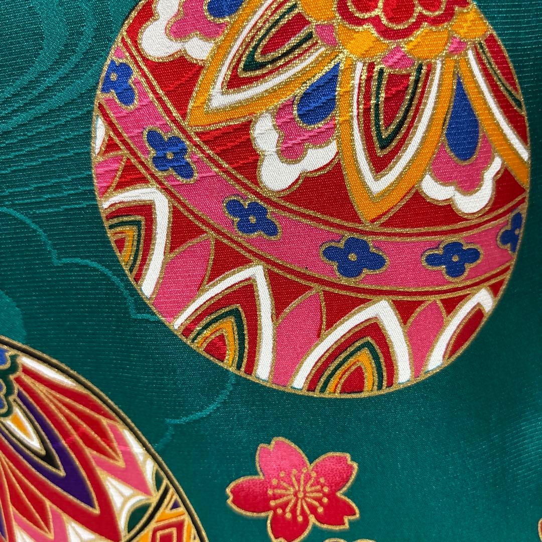 七五三　着物セット　7歳　ダークグリーン　美品