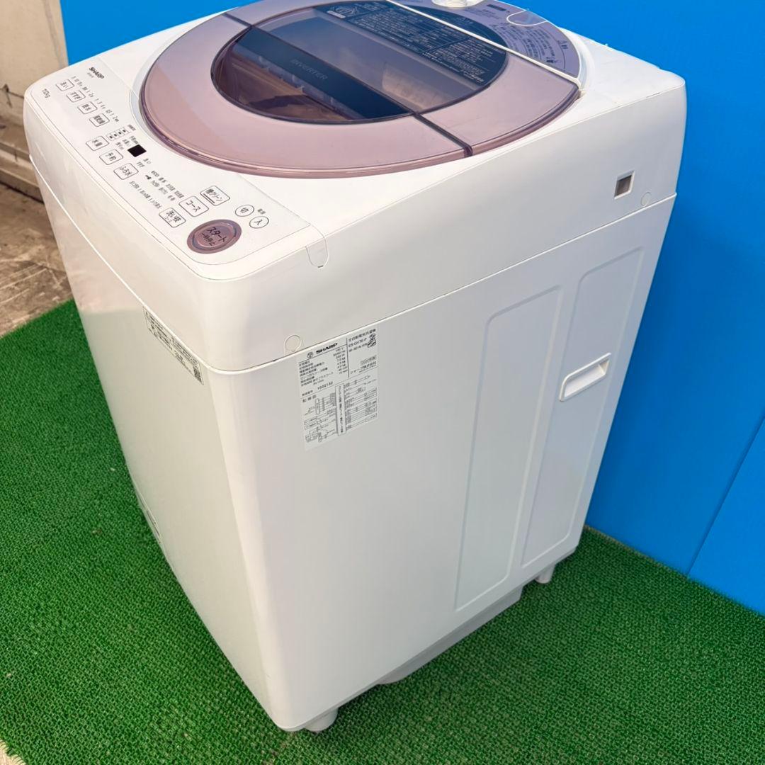 616　ピンクカラー　洗濯機　7kg　一人暮らし　インバーター　小型　冷蔵庫も有