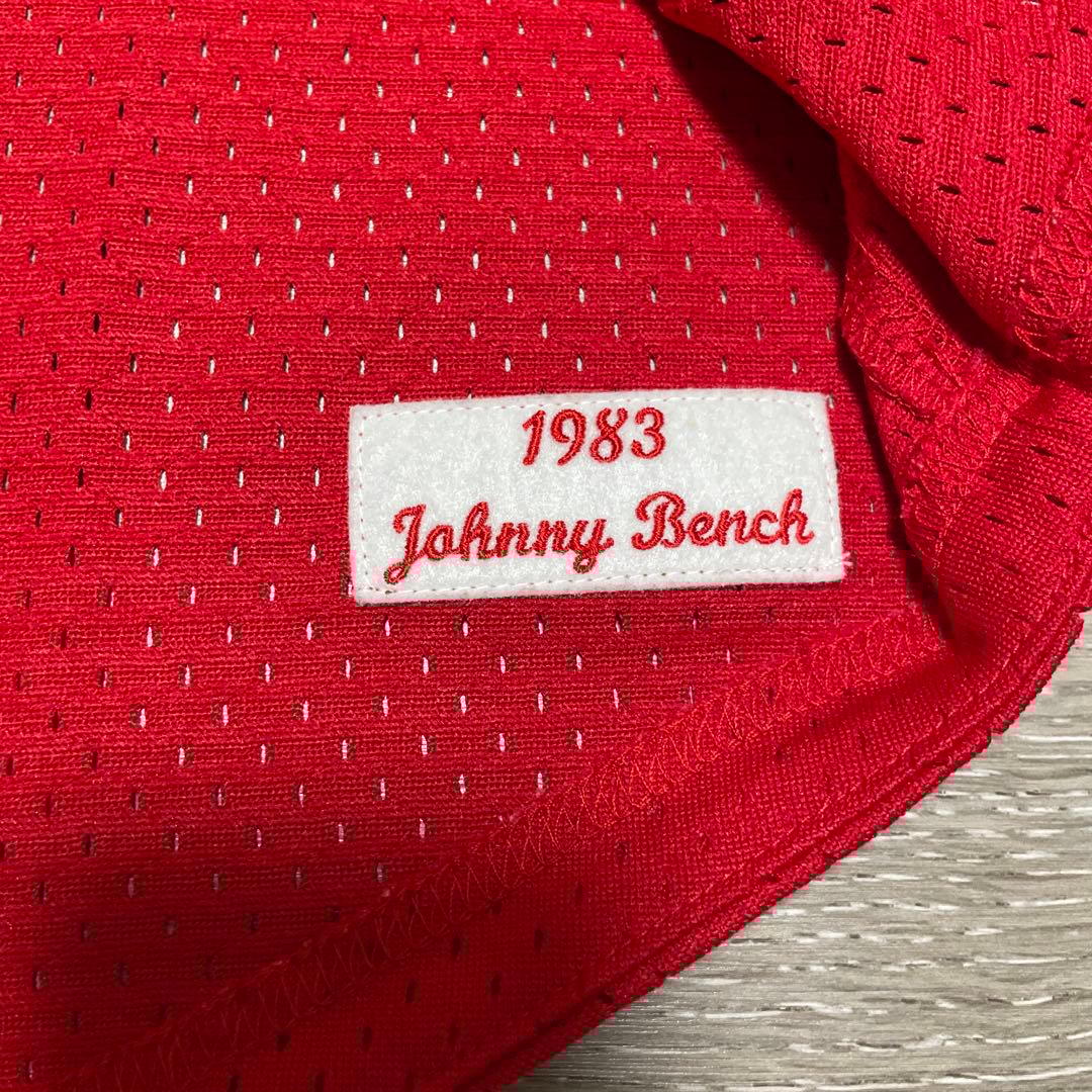 極美品 Mitchell & Ness REDS 5 BENCH Jersey