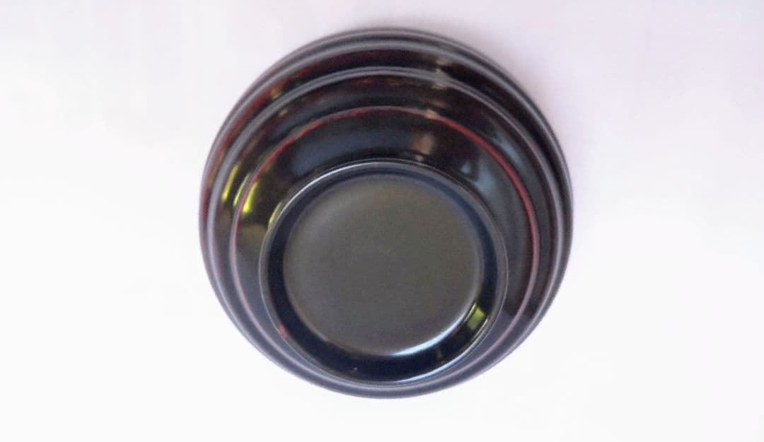 三筋まり椀/曙 天然木 高級美術漆器 うるし塗装 黒と赤の汁椀5個セット