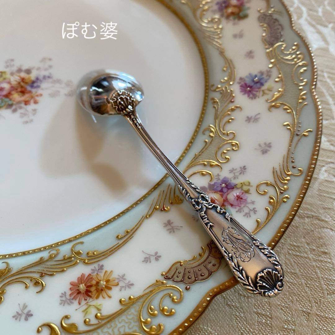 【ピュイフォルカ】純銀スプーン／アイスクリーム３本＋コーヒー２本「ポンパドール」