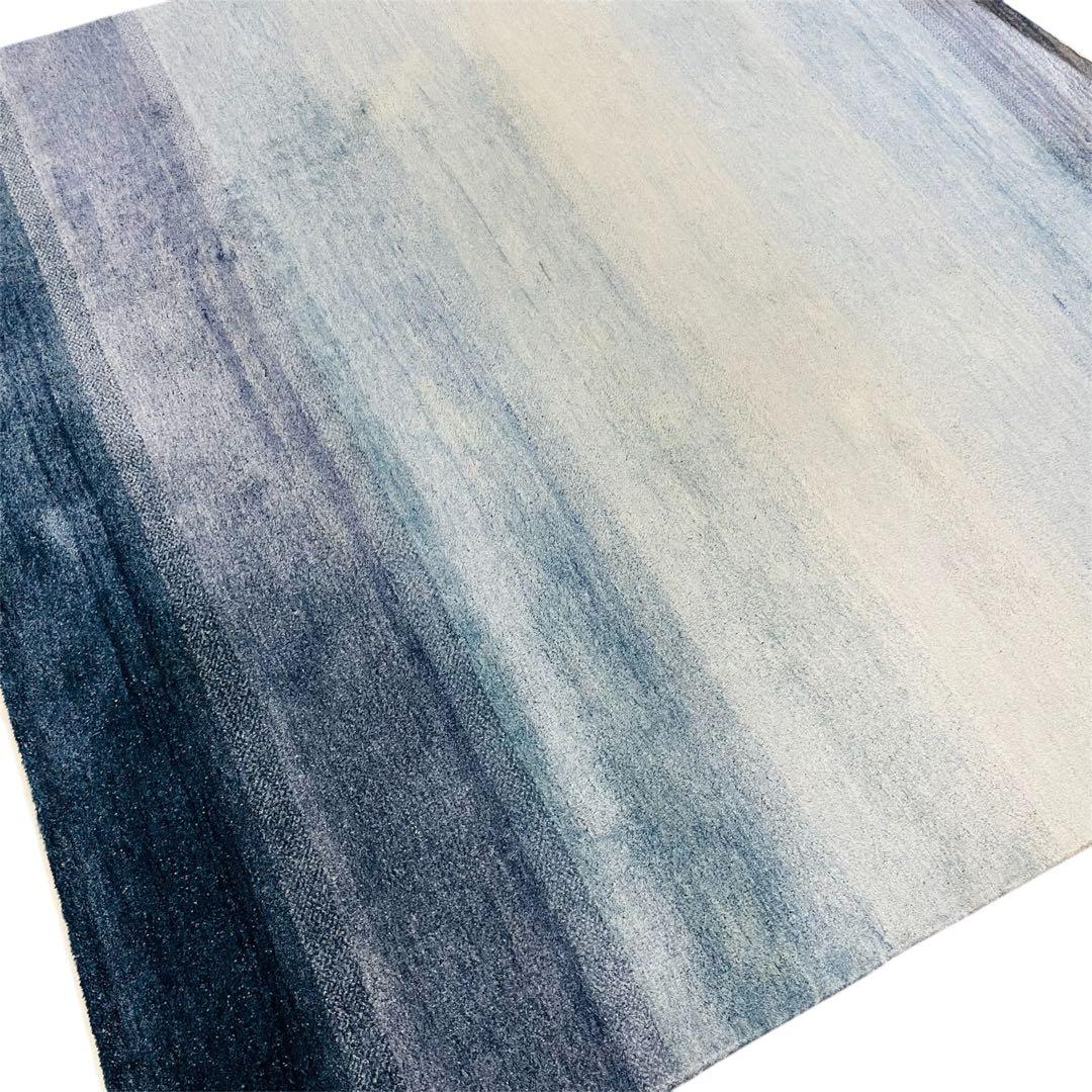 ハグみじゅうたん　ておりセカンドコレクション　ブルー　保証書付　200×250