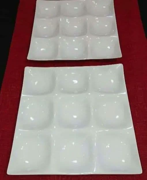 ♥ビュッフェプレート９品皿⬛ホワイトグッドデザイン賞受賞 ２大皿 ♥パーティー用