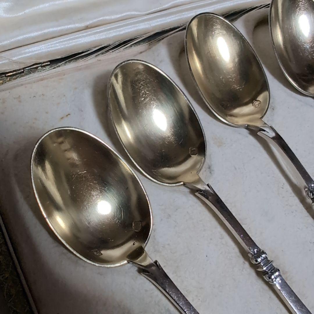 【希少♪】 カルディヤック スプーン 6本セット　ルネサンス　純銀×ヴェルメイユ