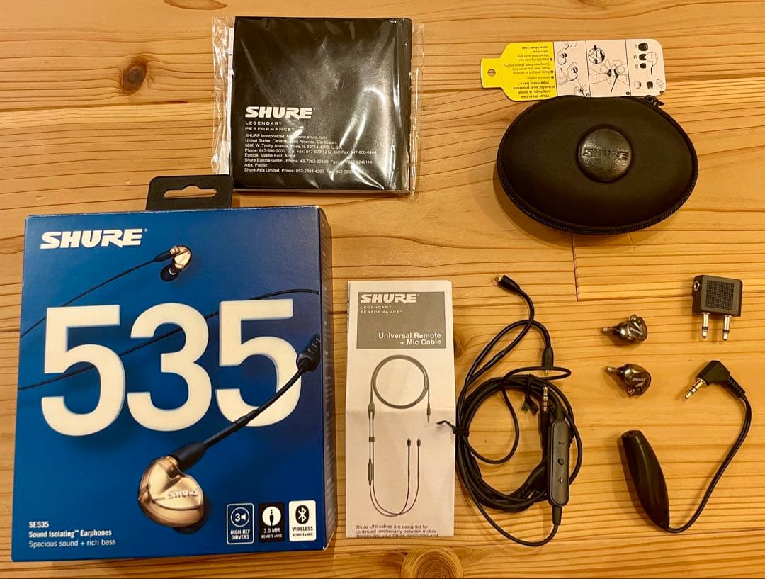 SHURE SE535 + おまけ(BT-2 Bluetooth cable)