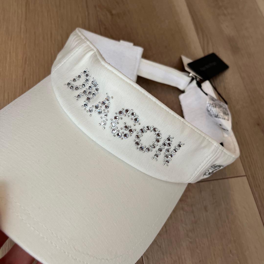 新品タグ付き　ホワイトバイザー