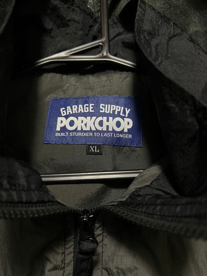 ポークチョップナイロンジャケット ブラック/グレー