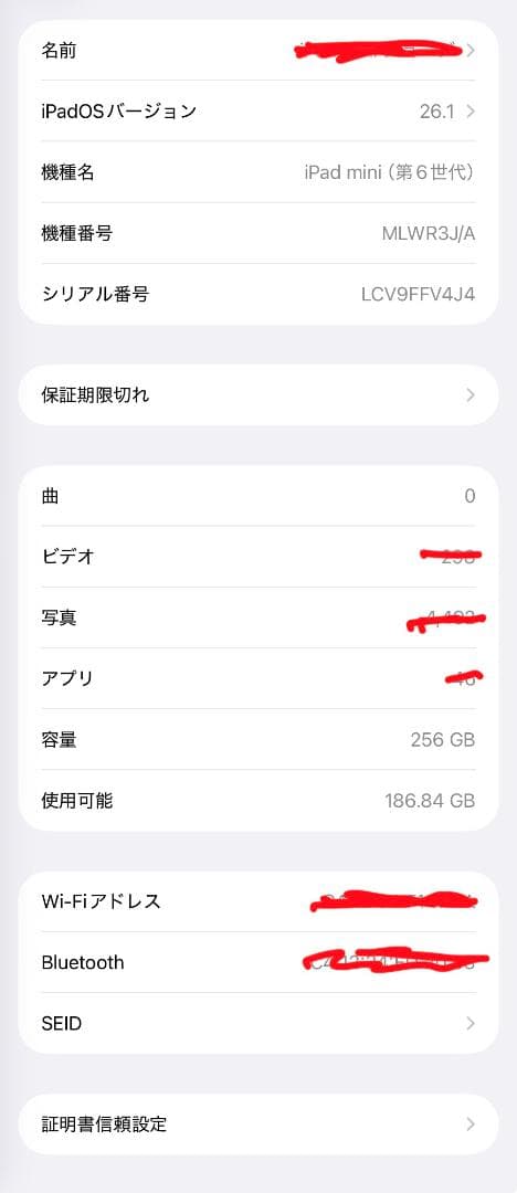 iPad mini６ 256g (Wi-Fiモデル）タッチペン ケース 付き