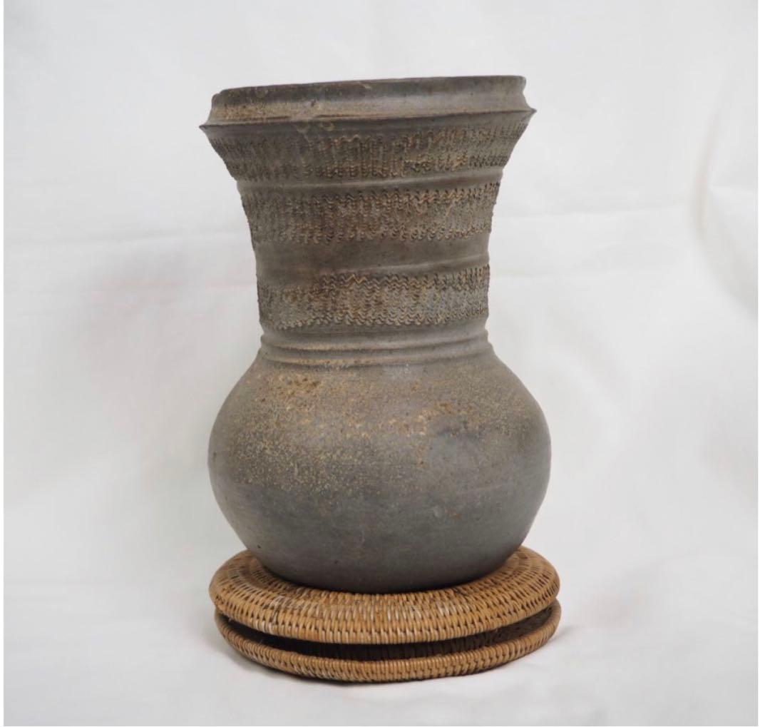 送料無料　5世紀末～6世紀　須恵器壺　自然釉あり　発掘品 出土品 須恵器