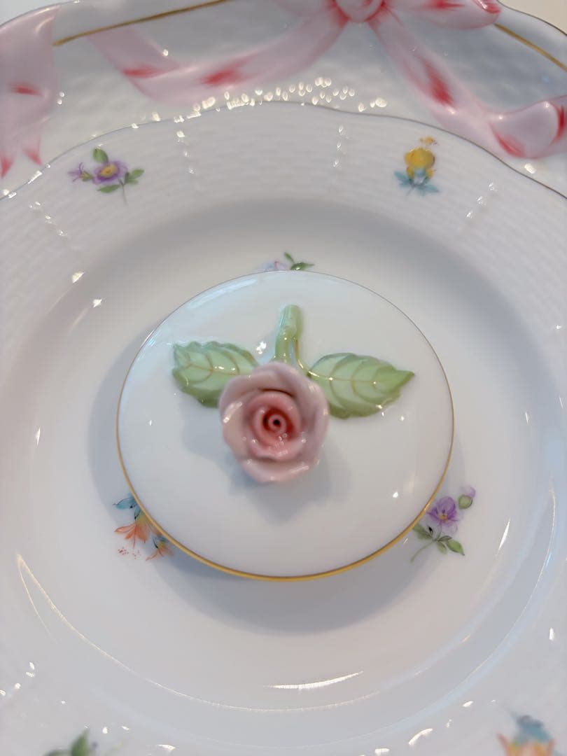 ヘレンド　ミルフルール＆エデンローズ ドラジェ3点セット