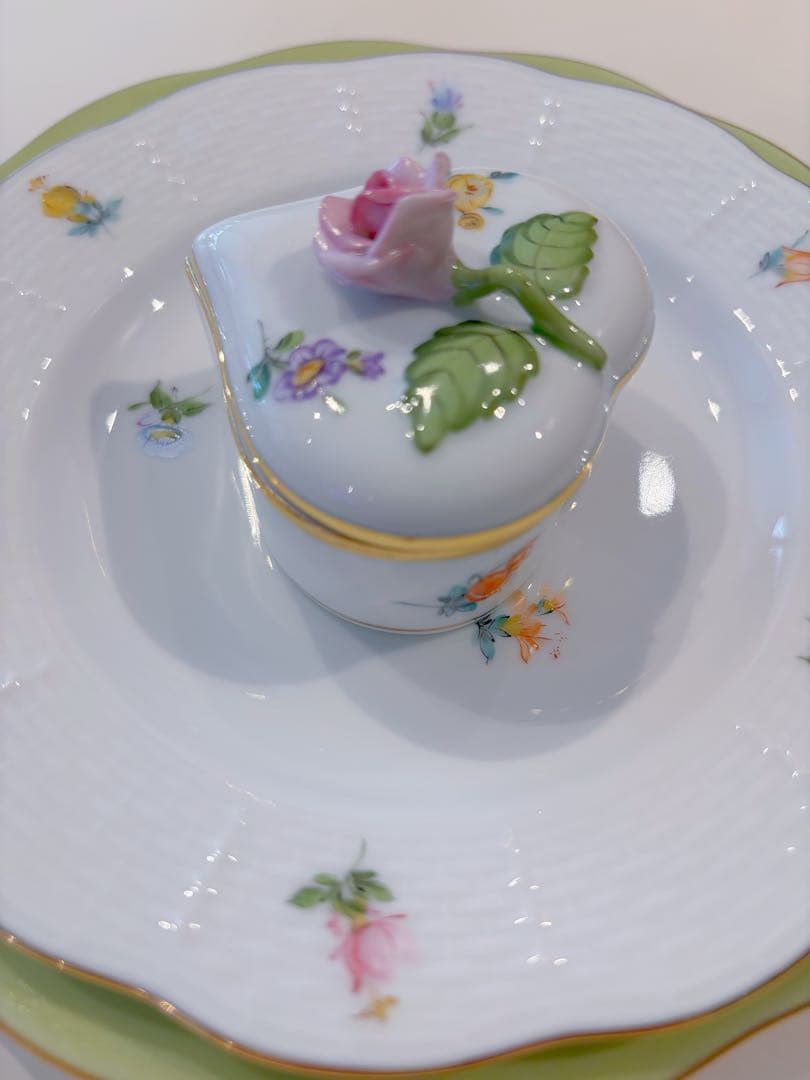 ヘレンド　ミルフルール＆エデンローズ ドラジェ3点セット