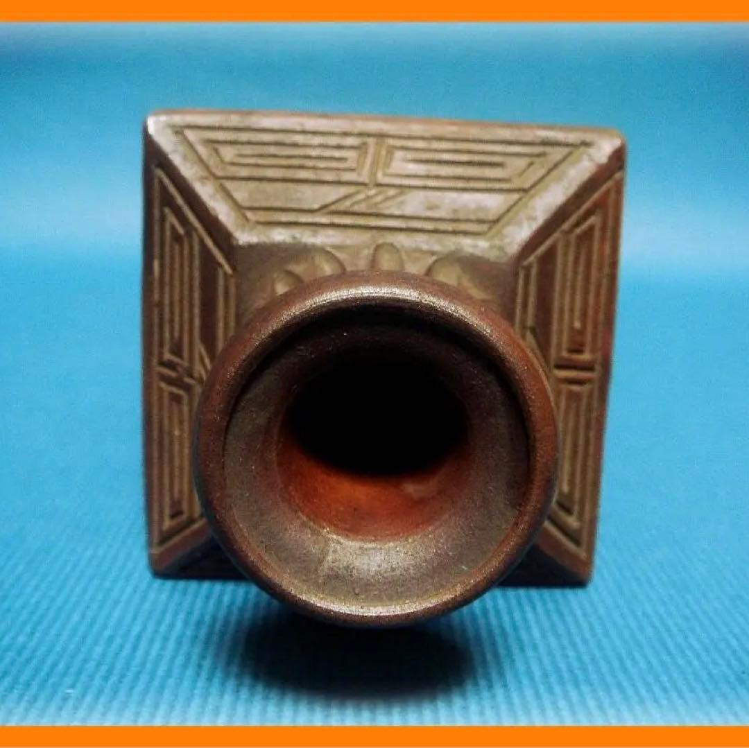 @494『備前焼 角形 徳利壺』　/骨董品 古美術 古玩 アンティーク