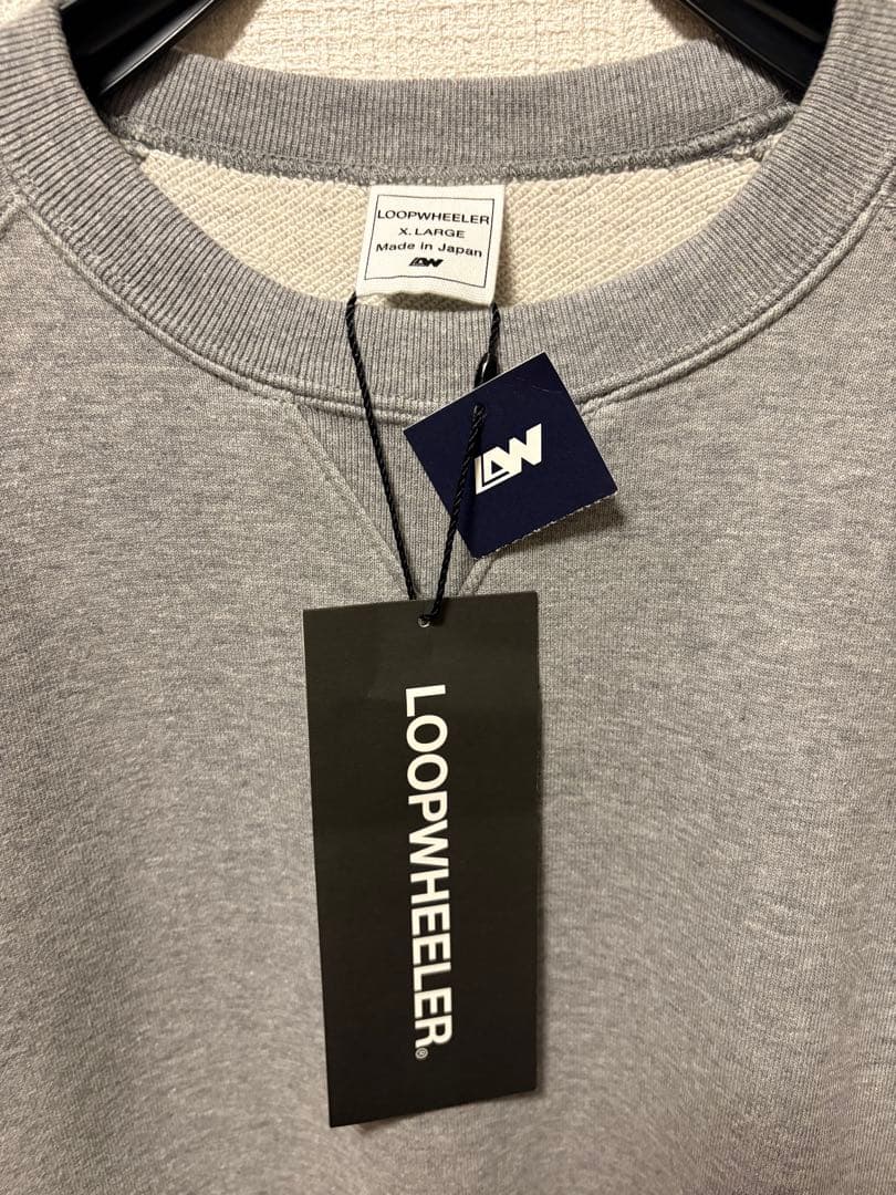 LOOPWHEELER 吊り編みクルースウェット　グレーメランジ