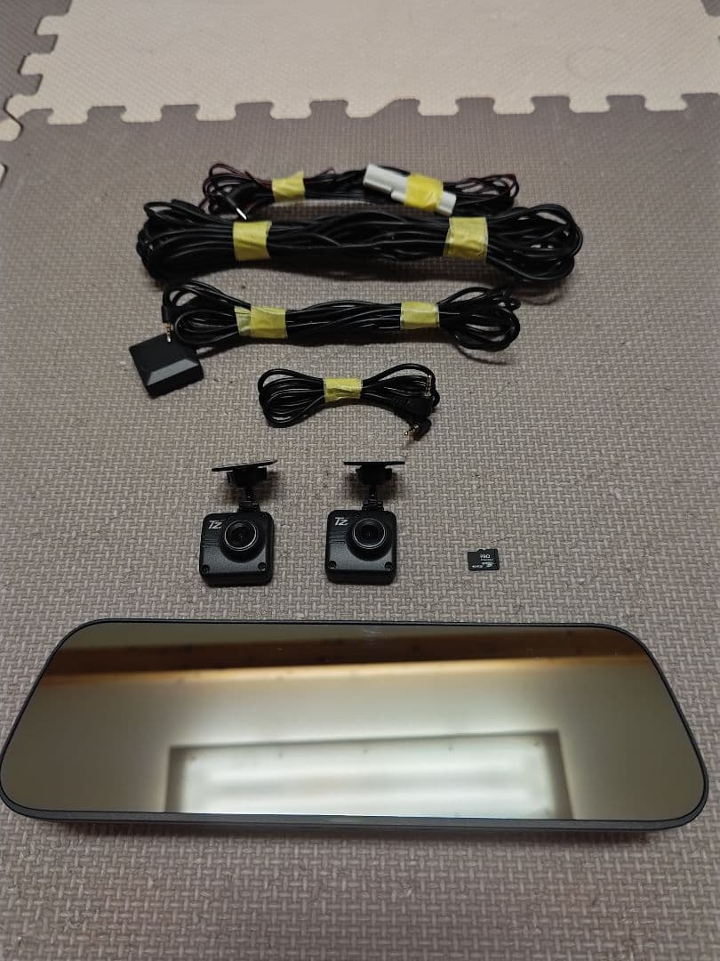 TZ-D203MWミラー型ドライブレコーダー 前後カメラ付き