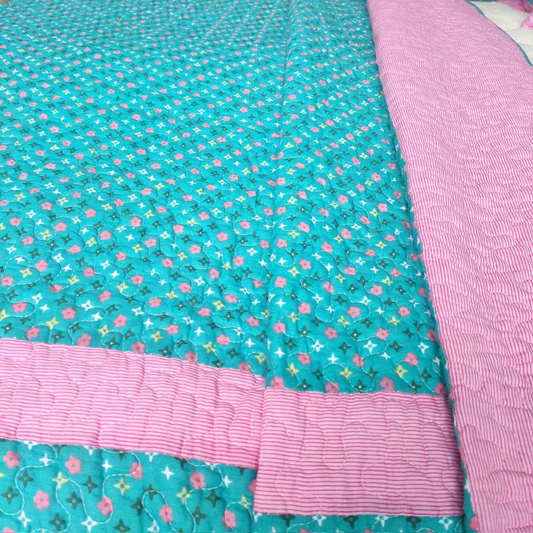 キルトベッドカバー3点セット綿マルチカバー キルティング 358