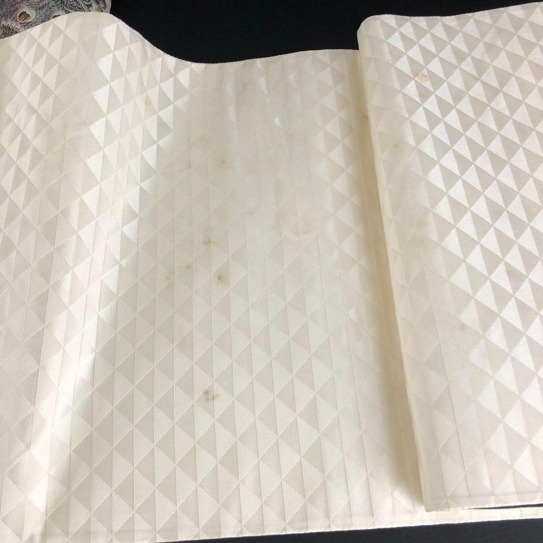 SO-406 袋帯 六通 正絹 銀箔 銀糸 金糸 孔雀 豪華