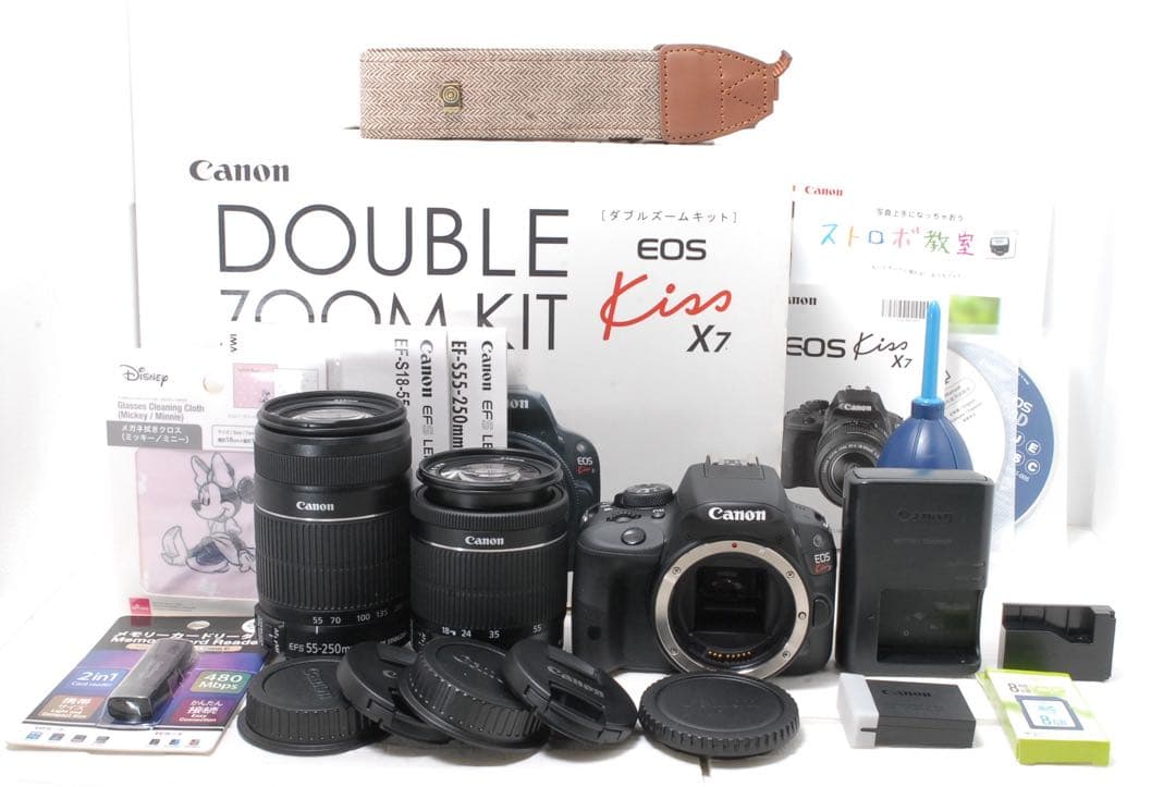 Canon EOS Kiss X7 ダブルズームキット 付属品多数 スマホ転送